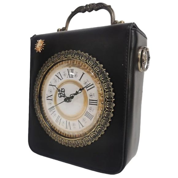 Classic Retro Clock Shaped Crossbody Shoulder Bag Handbag Pvc Unique :^) - Picture 1 of 7